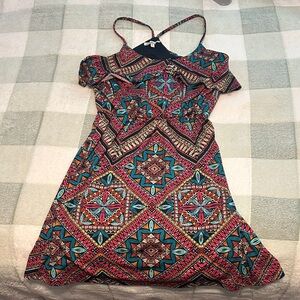 Charlotte Russe Multicolor Geometric Midi Dress